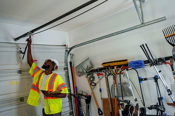 Professional Garage Door Panel Replacement technician working in Snyderville, UT